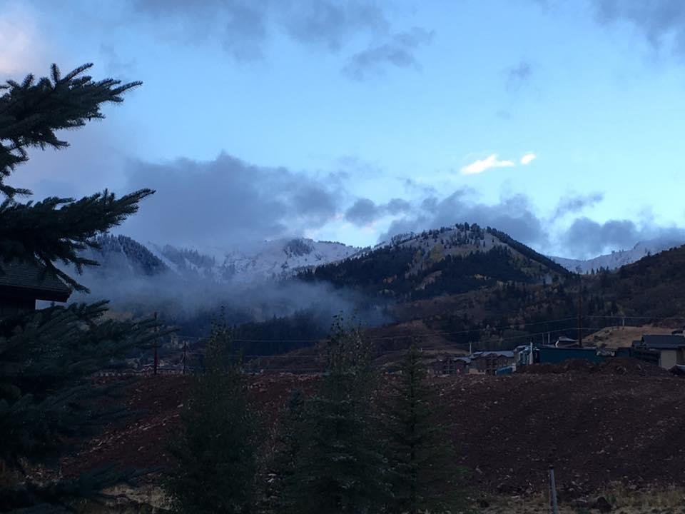 First snow of the season. Another season in paradise.