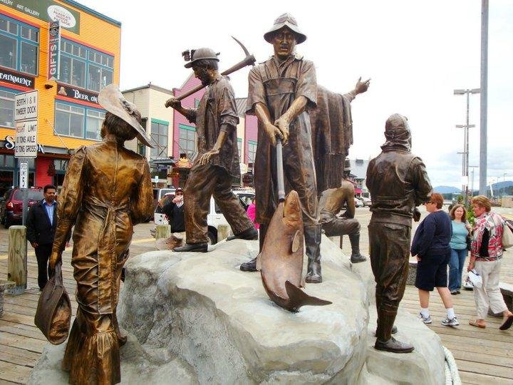 Miner; Fisherman; Early Aviator on Monument