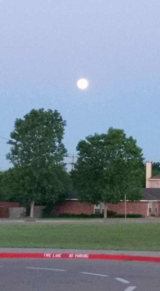 Check out the beautiful full moon as I arrive for school this wonderful Friday morning!!!