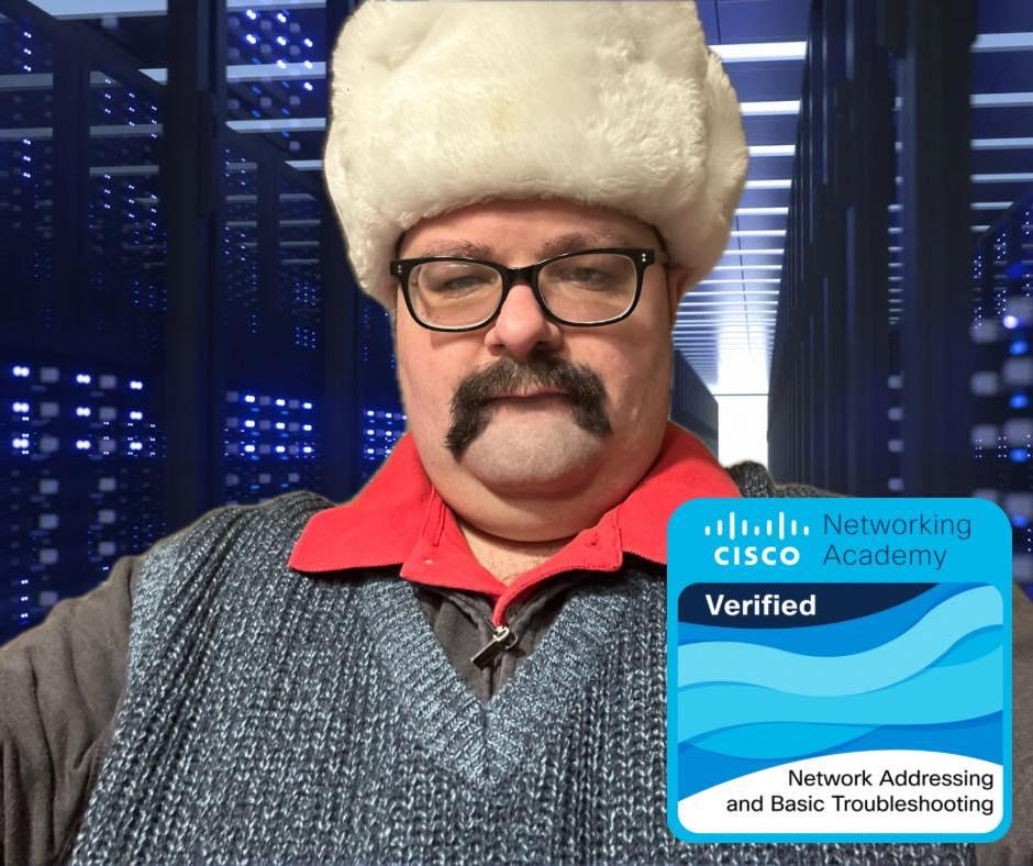 I got this badge to from Cisco this badge I earned.