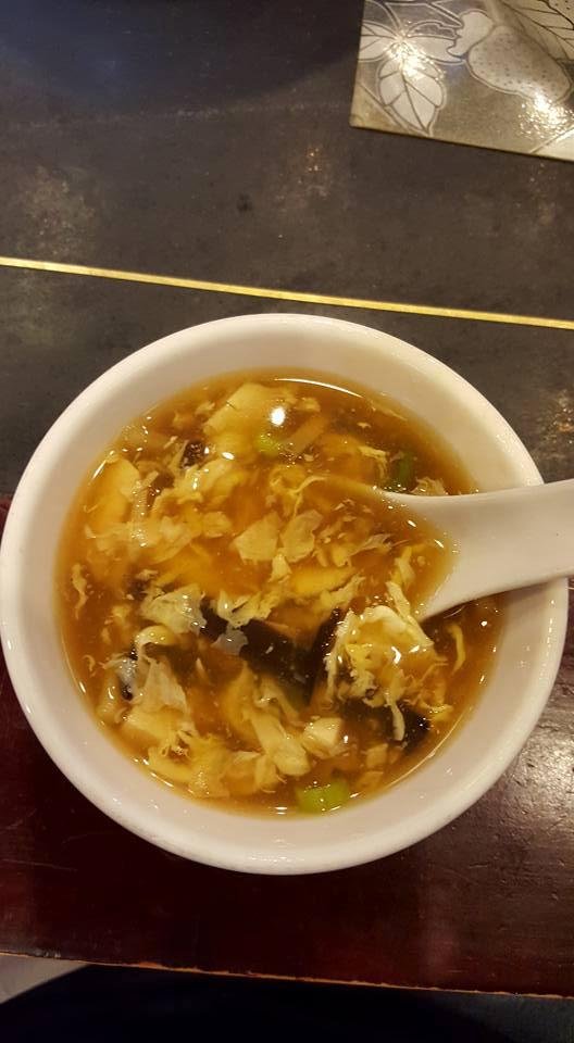 Hot and sour soup at Spicy Town in Fremont Ca.