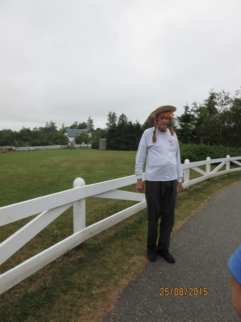 On Prince Edward Island we met Anne of Green Gables in front of her house.