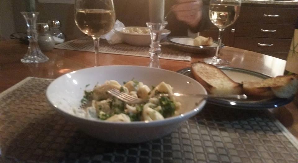 New Years Eve tradition.   Crab Tortellini.