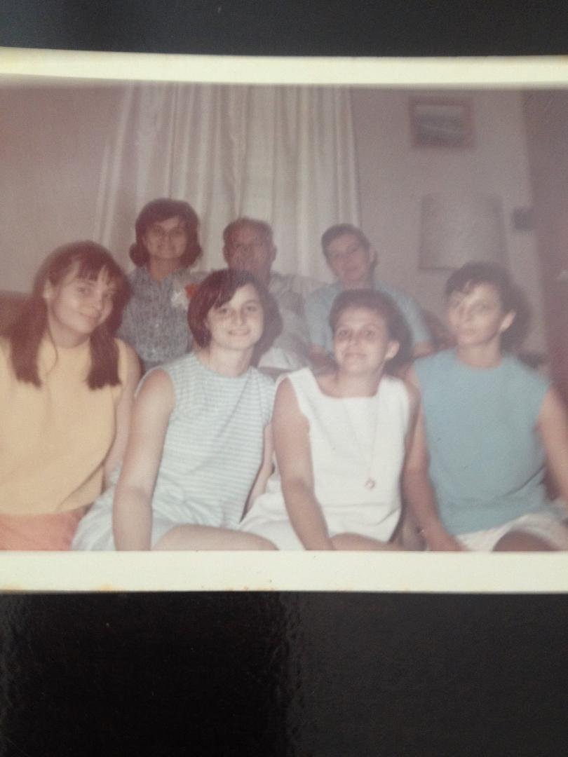 Today is my sister birthday Peggy so I am posting all five of us sisters and one that has my mom 80 birthday party. Happy birthday Peggy.