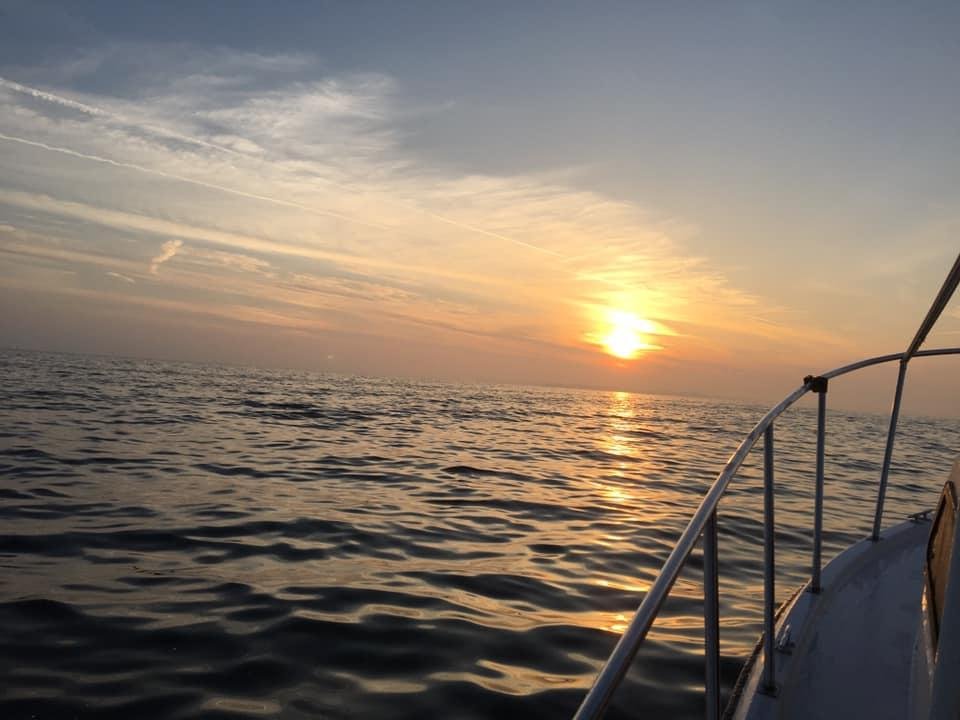 Nice morning on Lake Erie going to catch some walleye 😎
