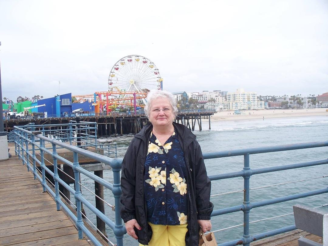 Linda on the pier
