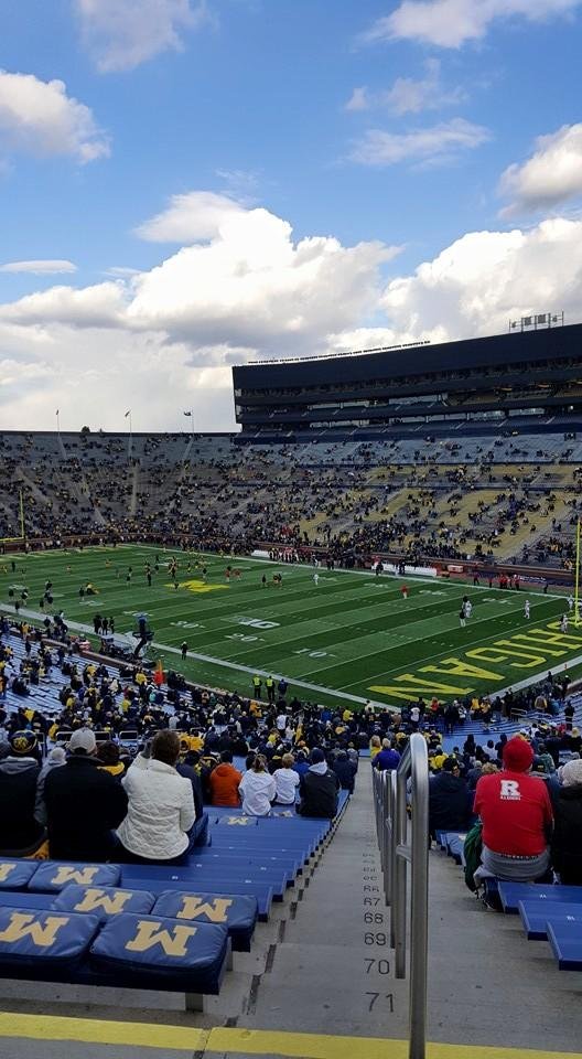 Making a memory with Jacob. Go Blue