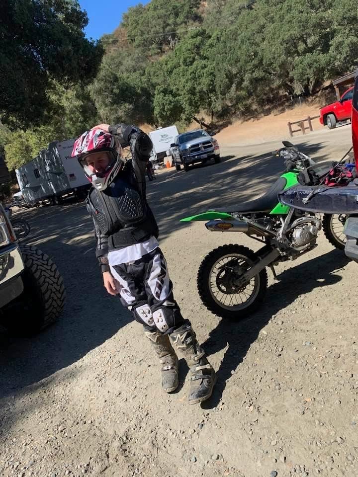 My daughter.  The things girls do for their boyfriends. I am proud of her for facing the unknown and learning how to ride.  I just don’t want her to tell me stories like her boyfriend told me tonight. He woke up in a tree w