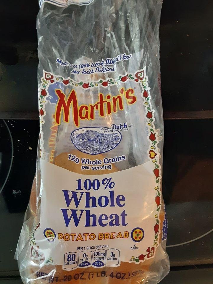 Martin's eating Martin Bread.... Different Martin's but very good bread.