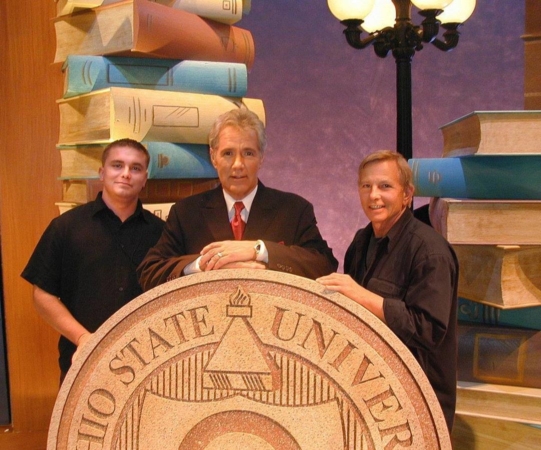 I was privileged to be part of the JEOPARDY family for 33 seasons and working with Alex Trebek since 1985. He was always a pleasure to work with and seldom turned down anyone's photo request. My son James (L) was able to m