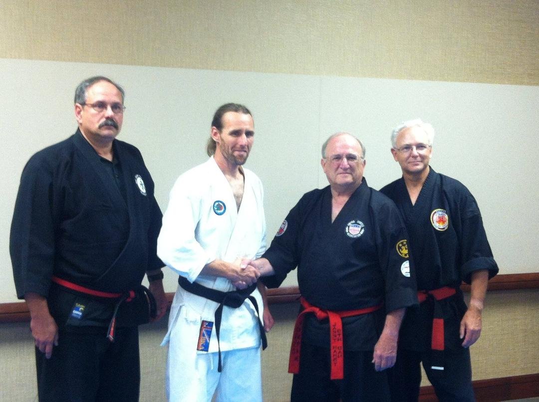 Kyushindo KIA Karate USA July 25, 2014, Congratulations to our instructor, Kevin Price, who was awarded the rank of 5th Dan Black belt at the recent US Martial Arts Association's annual training camp in St Louis. Picture b