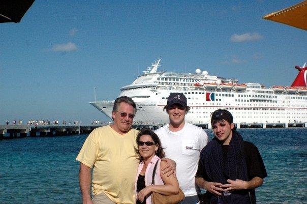 myself, Darlene, sons friend Chris and son Justin