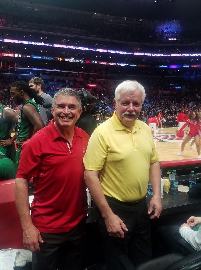 Rich Nyberg and Glen Straussat clipper Celtics