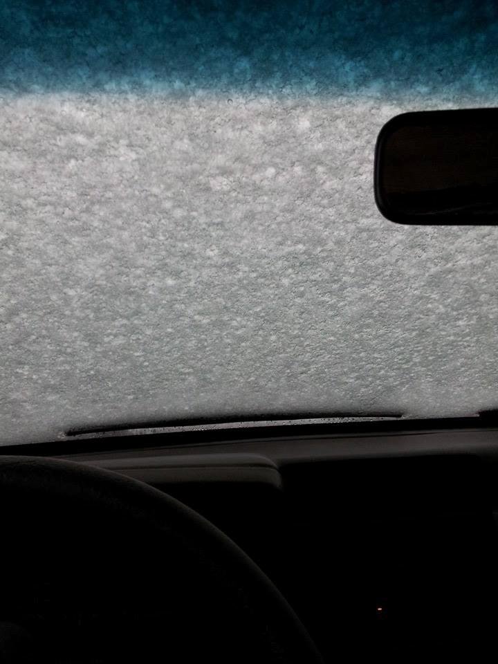 It's April 15th my windshield yesterday temp in the 70s today 30\u00B0 & this crap