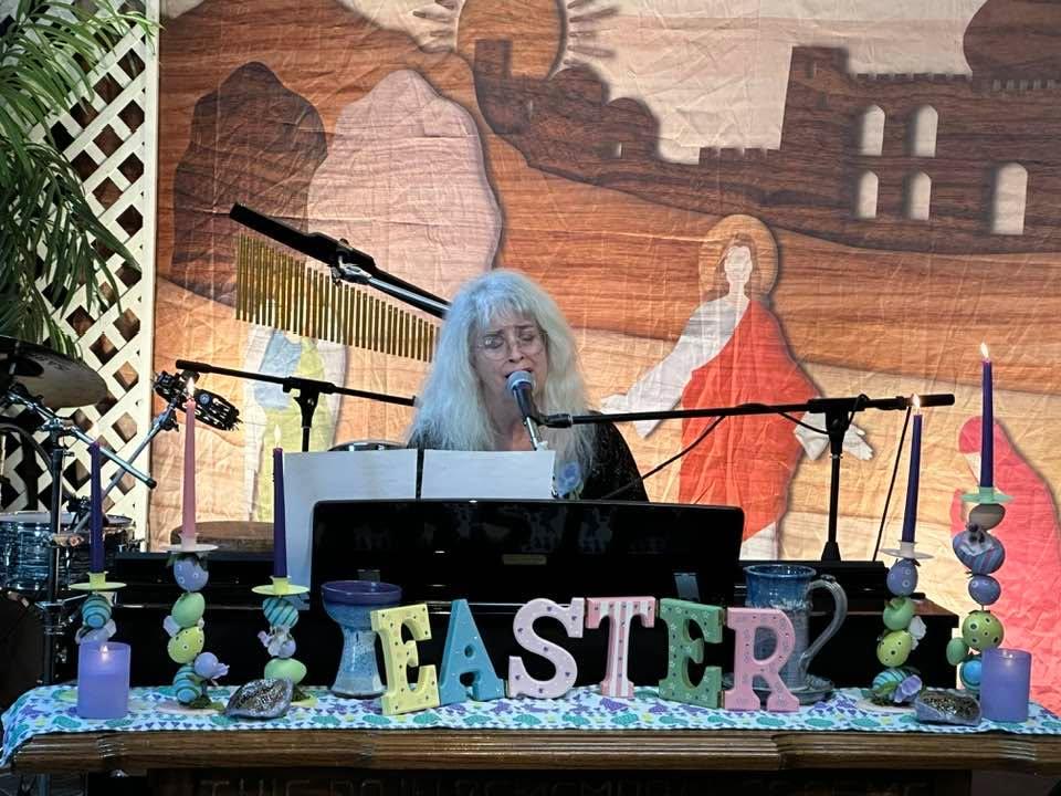Happy Easter at Open Door Community Church. The beautiful and talented Paula inspiring us with her amazing music ❤️