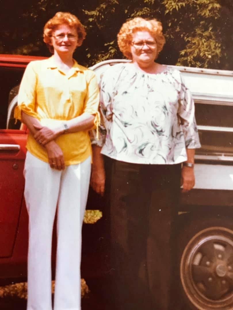 Happy Heavenly Mother’s Day Mom and your sister Joyce. (My Mom is in yellow the one everyone thought was my little sister when I was in HS )