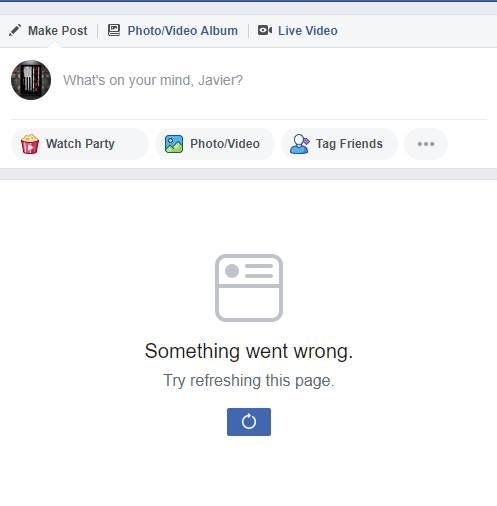 I think I broke Facebook.