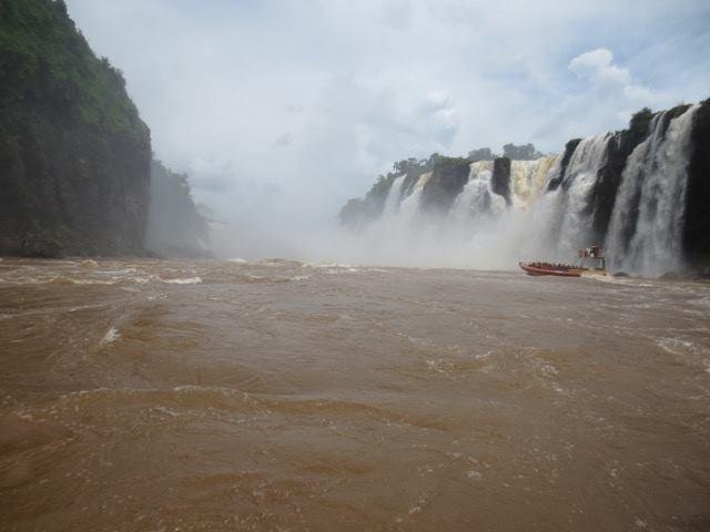 Iguazu Falls in Argentina last February. You take that little boat into and under the falls One drop is about 2 feet long. You get soaked. Scratch another bucket list item