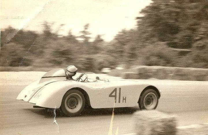 John C. Mays driving his FIBERSPORT - EARLY Fiberglass body.