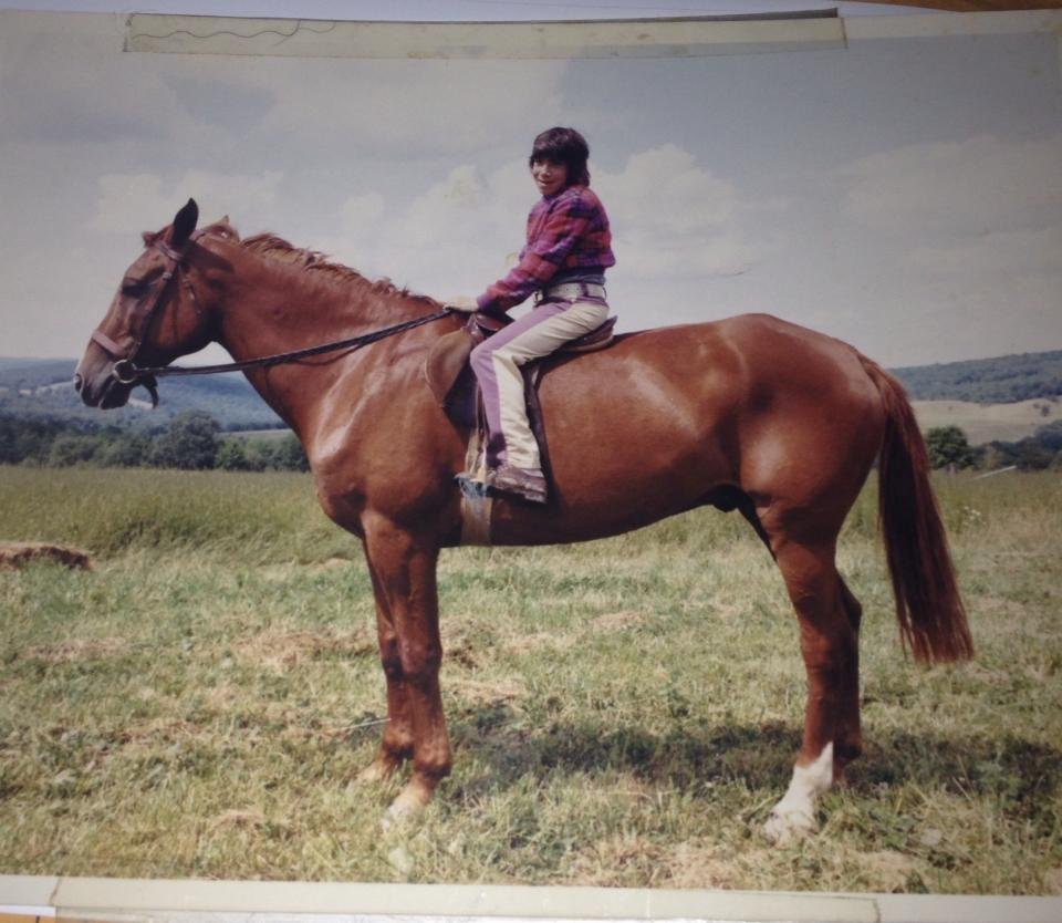 Majorette and me when I was 10 once a horse lover always a horse lover!!!!