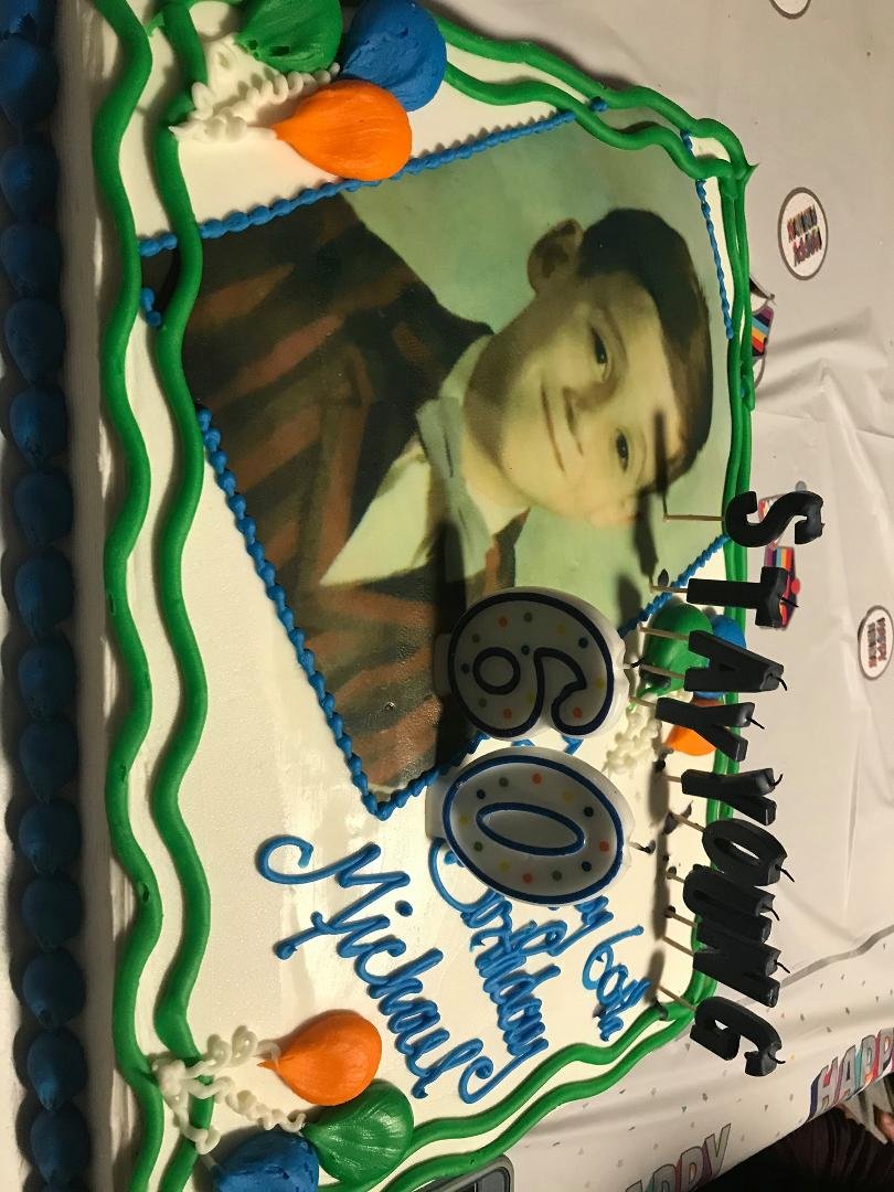 Picture of my special birthday cake.