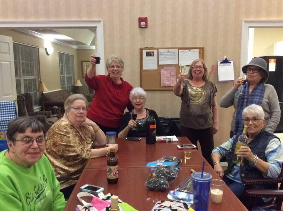 Celebrating New Year's Eve with good friends at Highland Court!