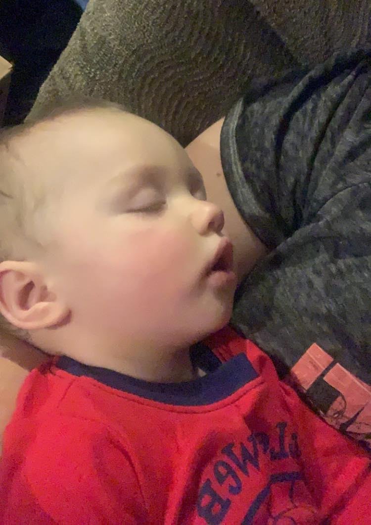Post Christmas wipe out.. #onetiredbaby #oliverwsmith #visionsofsugarplums