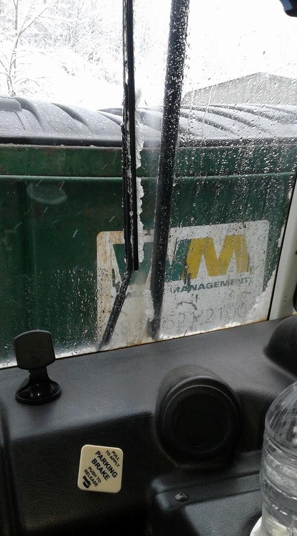 Step into my office. Yea, that's snow. Was 50 degrees yesterday.......