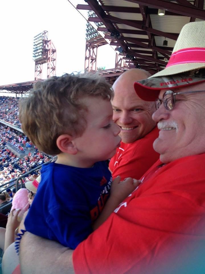 Brody, Uncle Andy & Pop Pop Bud at the Phillies today.