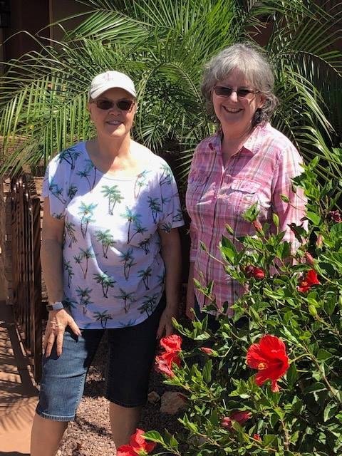 Sami & Sue in Yuma AZ outside of the Nelson's home