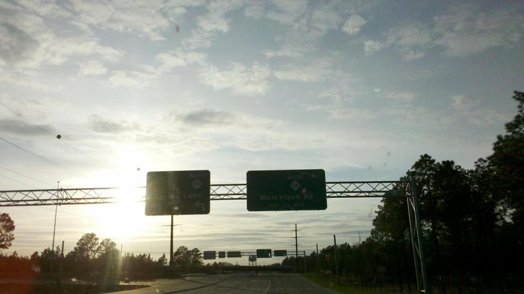 I tried to take a picture of the new bridge at Honeycutt Rd and highway 210, it is the new bypass, bypassing Merkerson Rd. to civilian traffic to and from Spring Lake.
