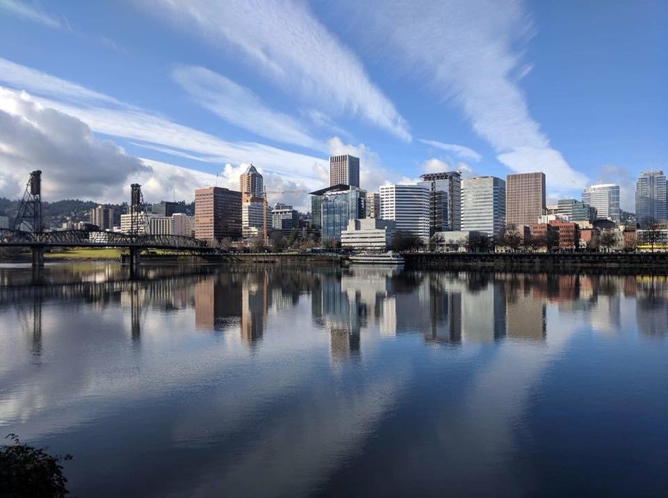 Went for a walk with my beautiful bride and oldest offspring today while the youngest was at dress rehearsal for Constitution Team. Gorgeous day for a walk. This is an unfiltered photo from the east side. No wind and amazin