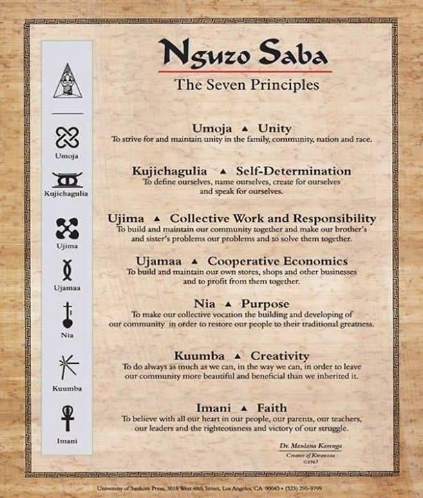 The Seven Principles of KWANZAA