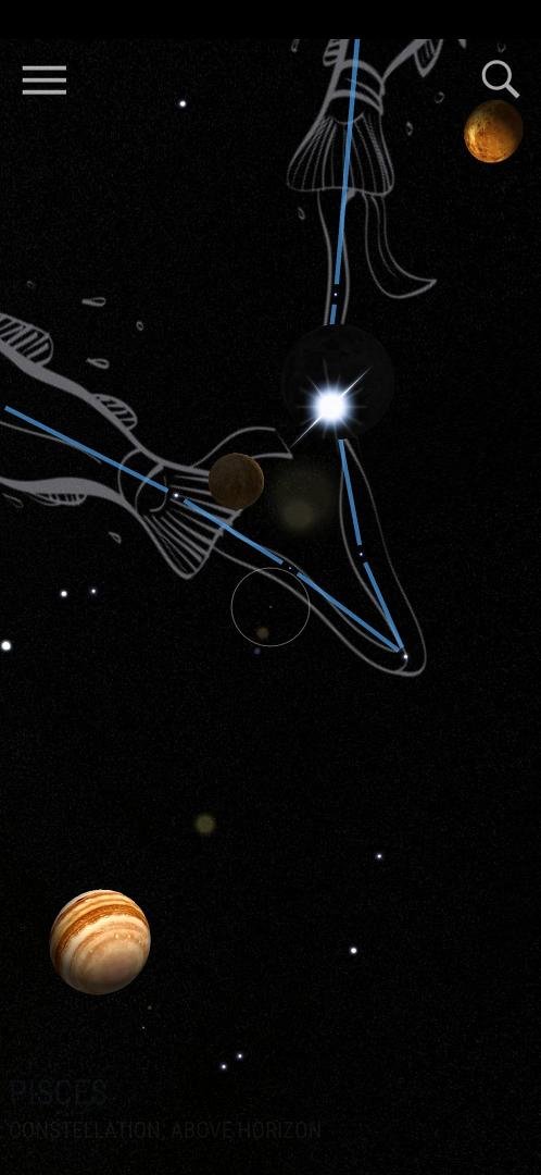 In addition to the eclipse in about 3 hours, Jupiter, Venus and Saturn (couldn't fit it in the picture, but it is just to the right of Venus) are close by. (Used Sky View app)
