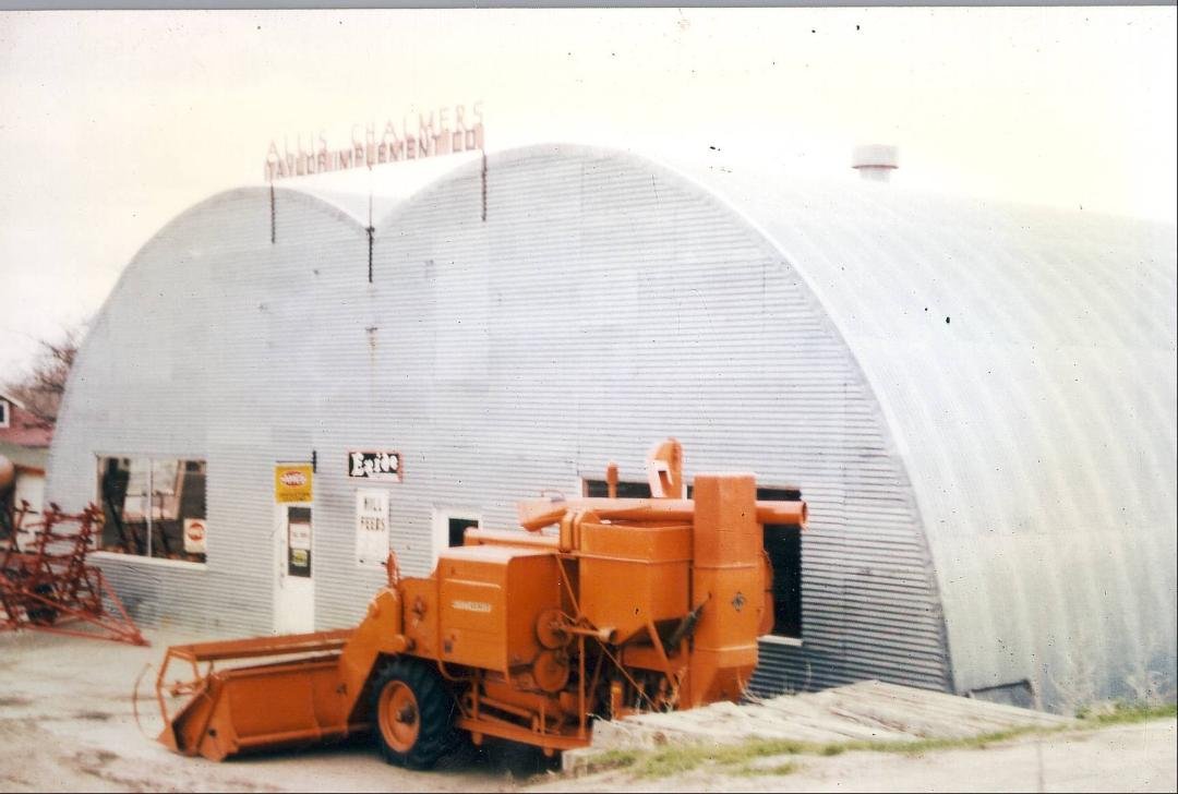 I thought a few of my Family Members might enjoy seeing this Photograph from 1955 Taylor Implement Company was located on Highway 81 in Hebron Nebraska. It was located right next door to George Virus International Harvester
