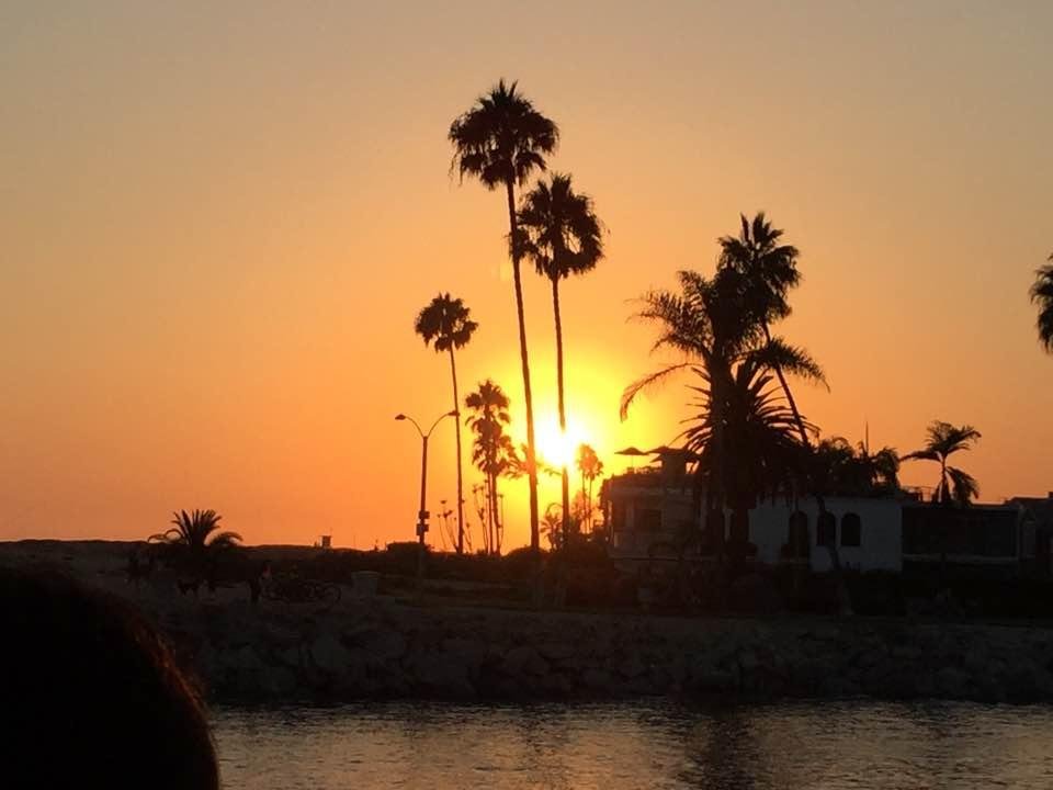 Awesome sunset from the boat