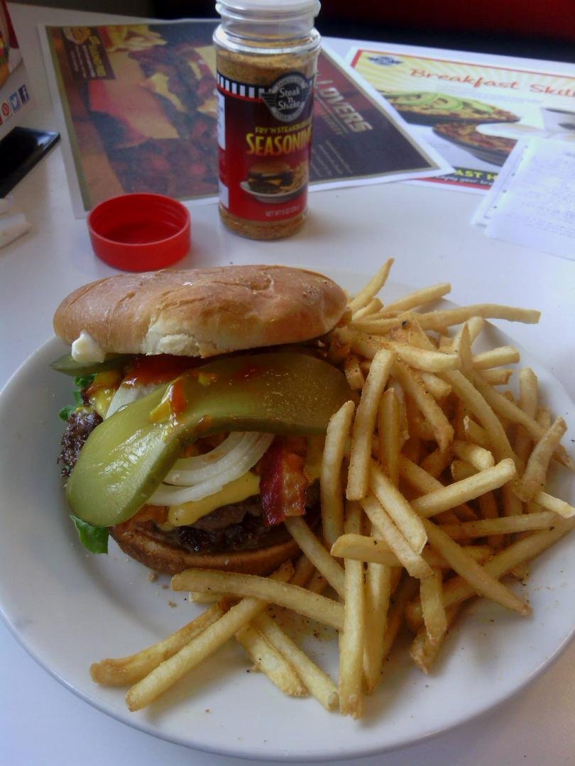 Double cheese steak with bacon