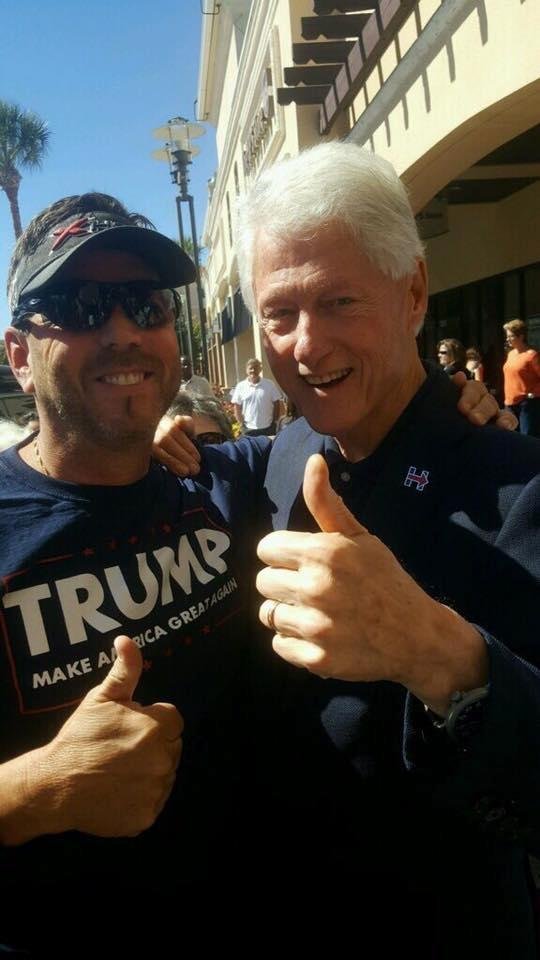 Bill Clinton for Trump. Way to go Bill!