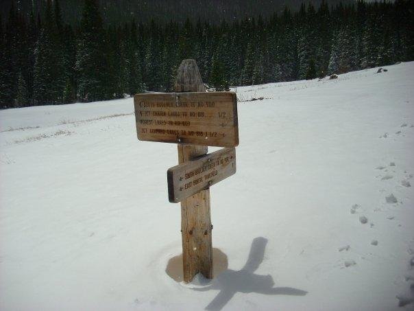 Mileage sign.