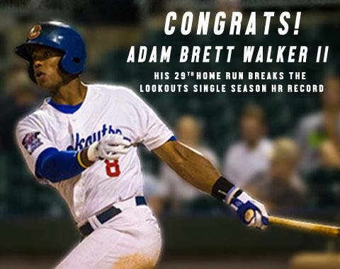 Southern League & Double-A home run leader, and now the Lookouts record-holder! We are proud parents! Keeping reaching for your dreams!