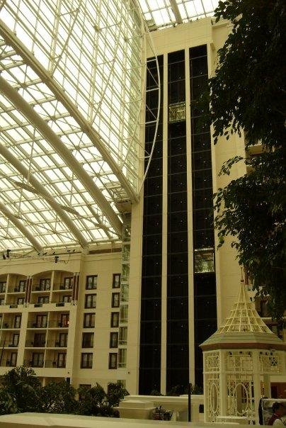 Gaylord Hotel and Convention Centre at National Harbour on the Potomac...18 stories of glass