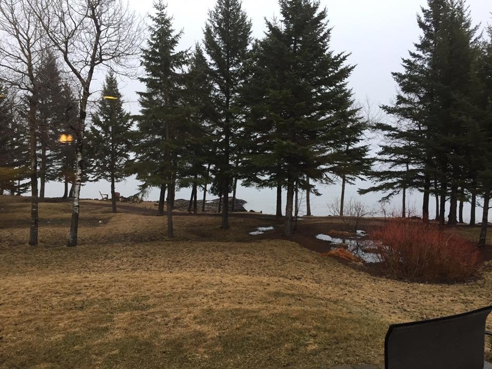 Up on the north shore. Cool but nice relaxing time.