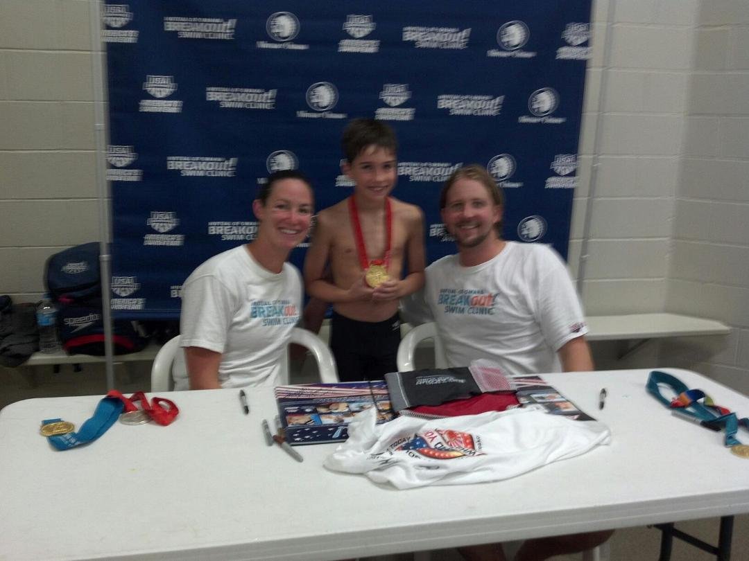 Ry swam with Olympians yesterday, Ian Crocker and Christi Magnuson. What a great learning day.