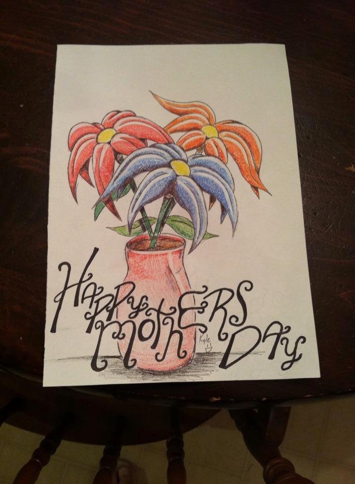 My son Kyle Bacon Norris drew this for me, for Mothers Day! He is so talented☺️☺️