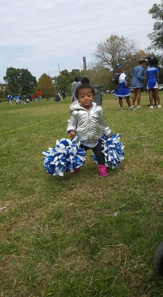 Cheerleader in the making!!