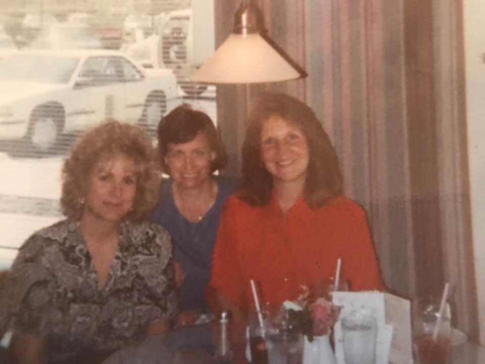 Throwback to 1993. Having lunch with to of my Roycemore high school class mates