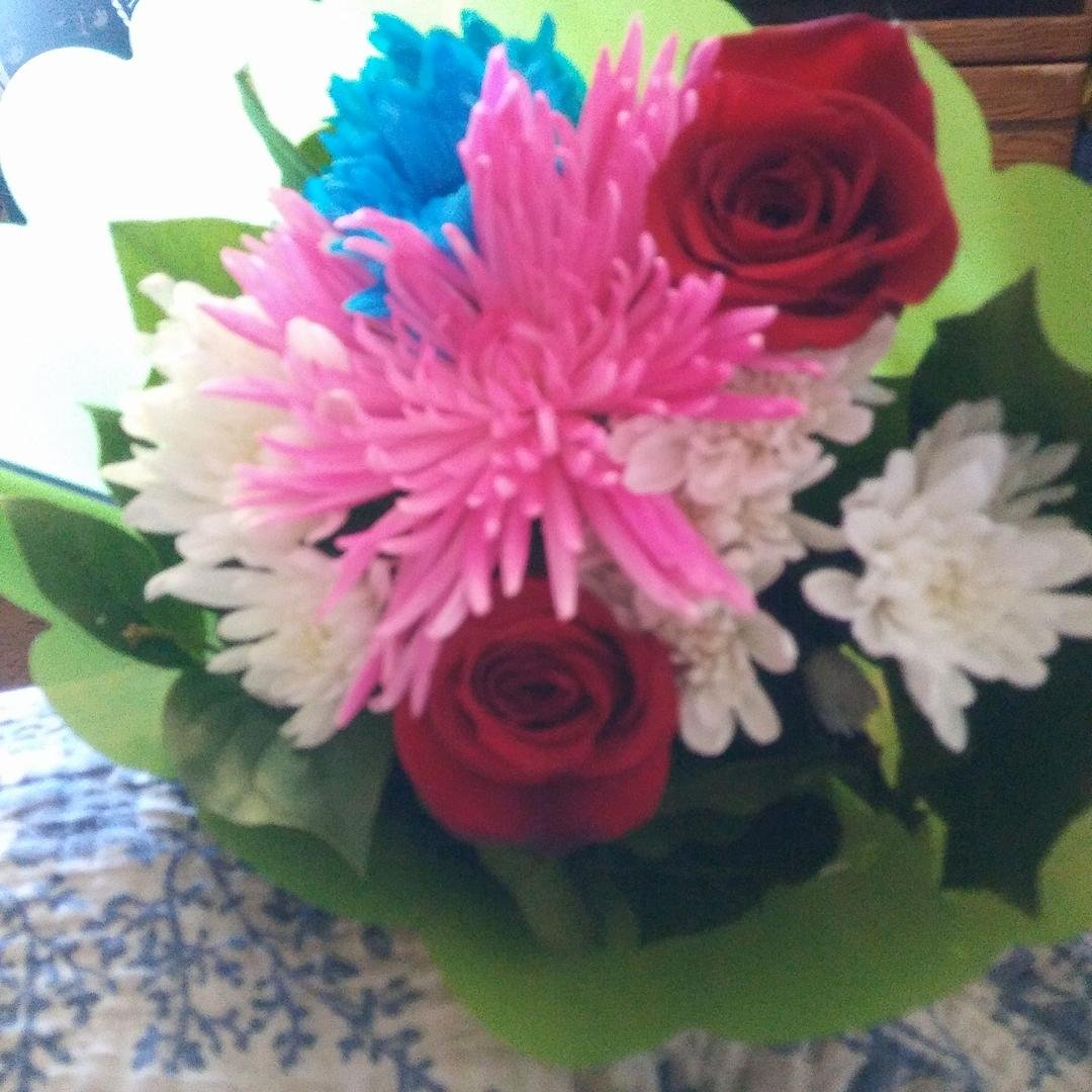 My Easter flowers from my eldest baby