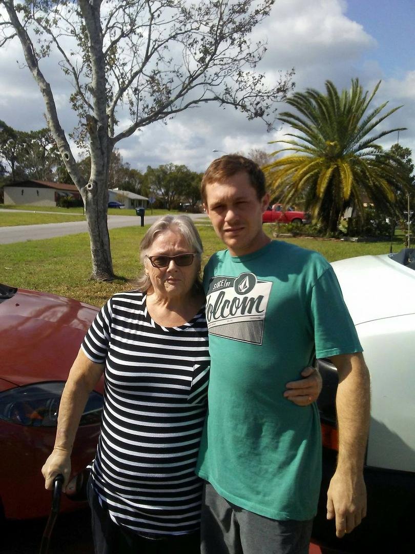 My handsome grandson and I , I haven't seen him in quite some time.  He's single for all the young ladies out there,  lol. Just kidding he's gonna kill me for this anyways