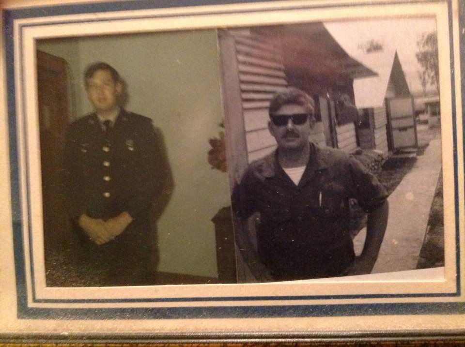 Joe Pogue two photos of Joe who served in the Army and the Vietnam Nam war