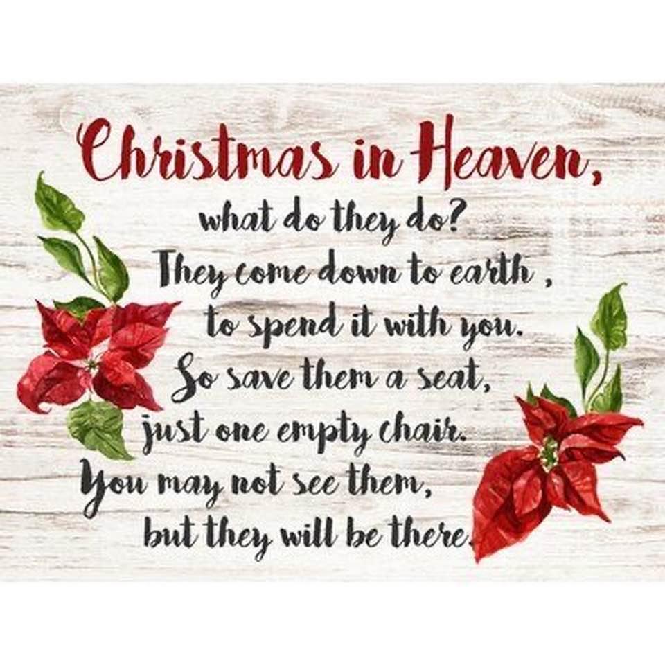 Remembering all the loved ones who’ve gone before us, who we’ll see again along life’s way. Welcoming them to join us here again, on Christmas Day. I know that we can’t see them but their love, their spirit we can certain